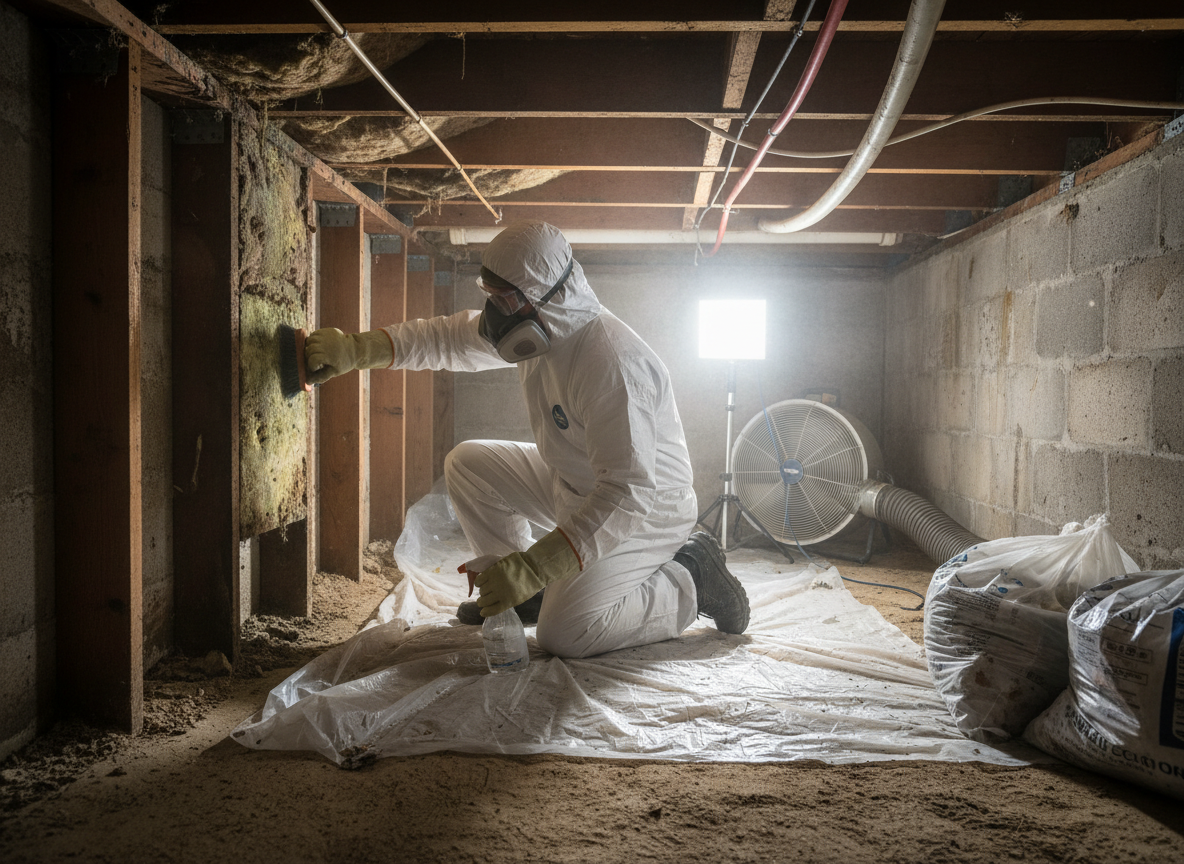 Crawl Space Mold Removal in Solana Beach, CA