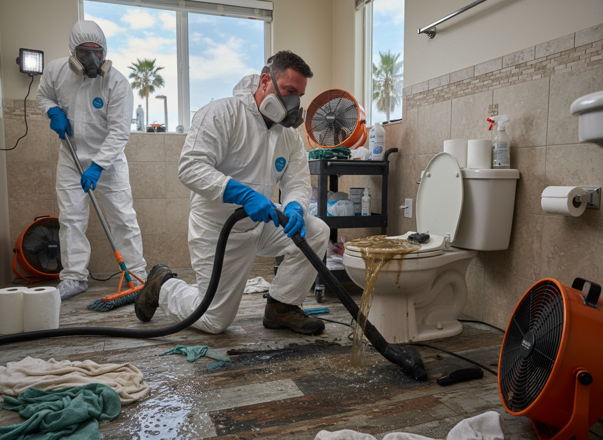 Toilet Overflow Cleanup in Solana Beach, CA