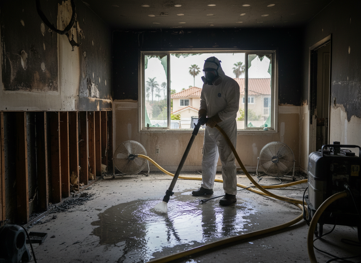 Water Damage Remediation After Fire in Solana Beach, CA
